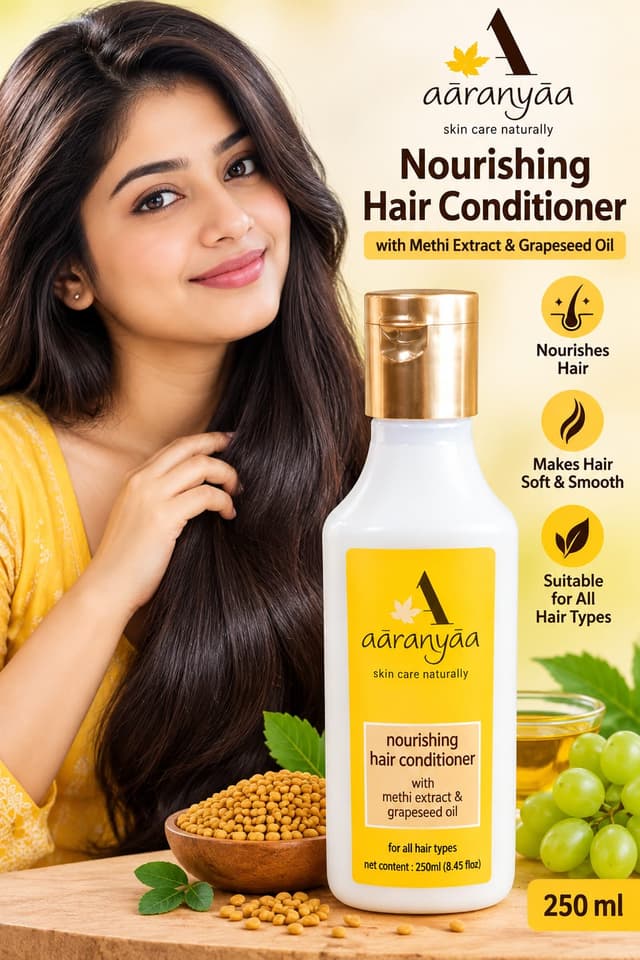 Aaranyaa Nourishing Hair Conditioner with Methi Extract & Grapeseed Oil – 250 ml.